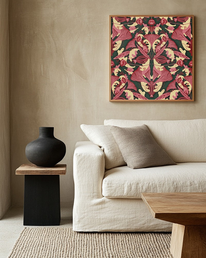 Elegant Pink Botanical Pattern