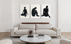 Figuras en Tinta · Trío — marco Canvas