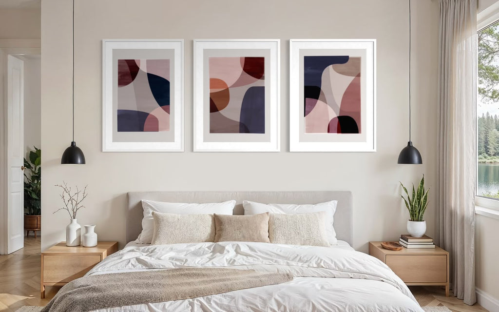 Formas y Color · Trío — marco blanco