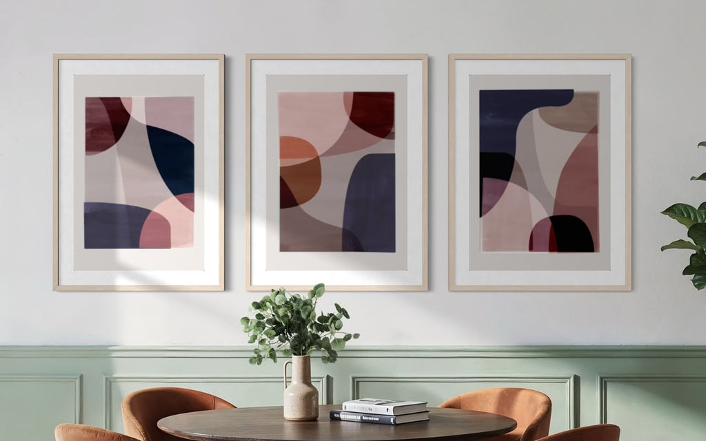 Formas y Color · Trío — marco madera