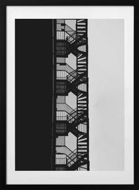 Urban Stairs Geometry, arte de Arnon Orbach con marco
