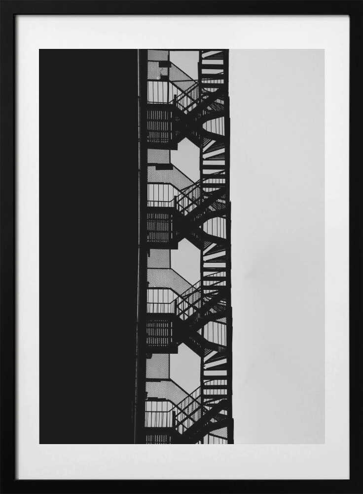 Urban Stairs Geometry, arte de Arnon Orbach con marco