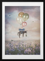 Flying Dog Balloons, arte de Carola Kayen-Mouthaan con marco