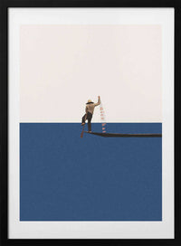 Fishing for compliments, arte de Maarten Léon con marco