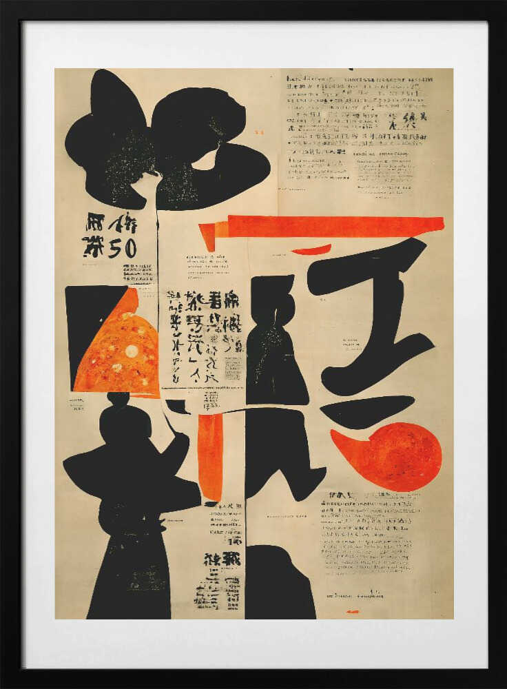 Vibrant Calligraphy, arte de Treechild con marco