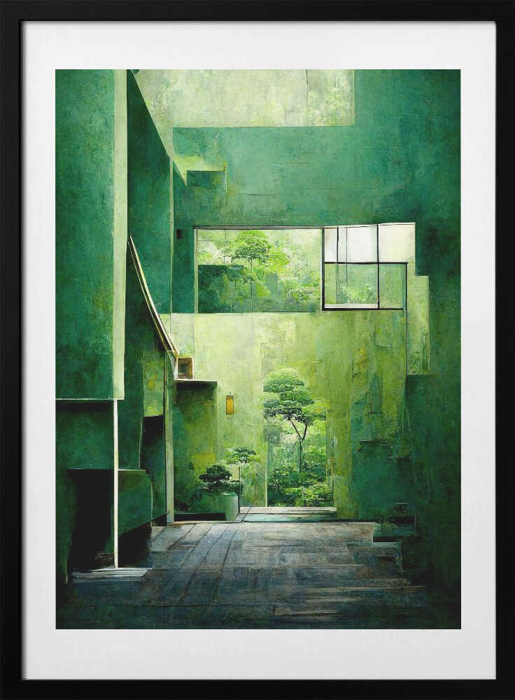 Emerald Sanctuary, arte de Treechild con marco