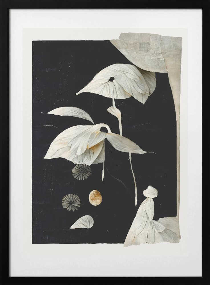 Mystical Blooms, arte de Treechild con marco