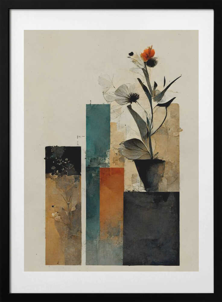 Abstract Blossoms, arte de Treechild con marco