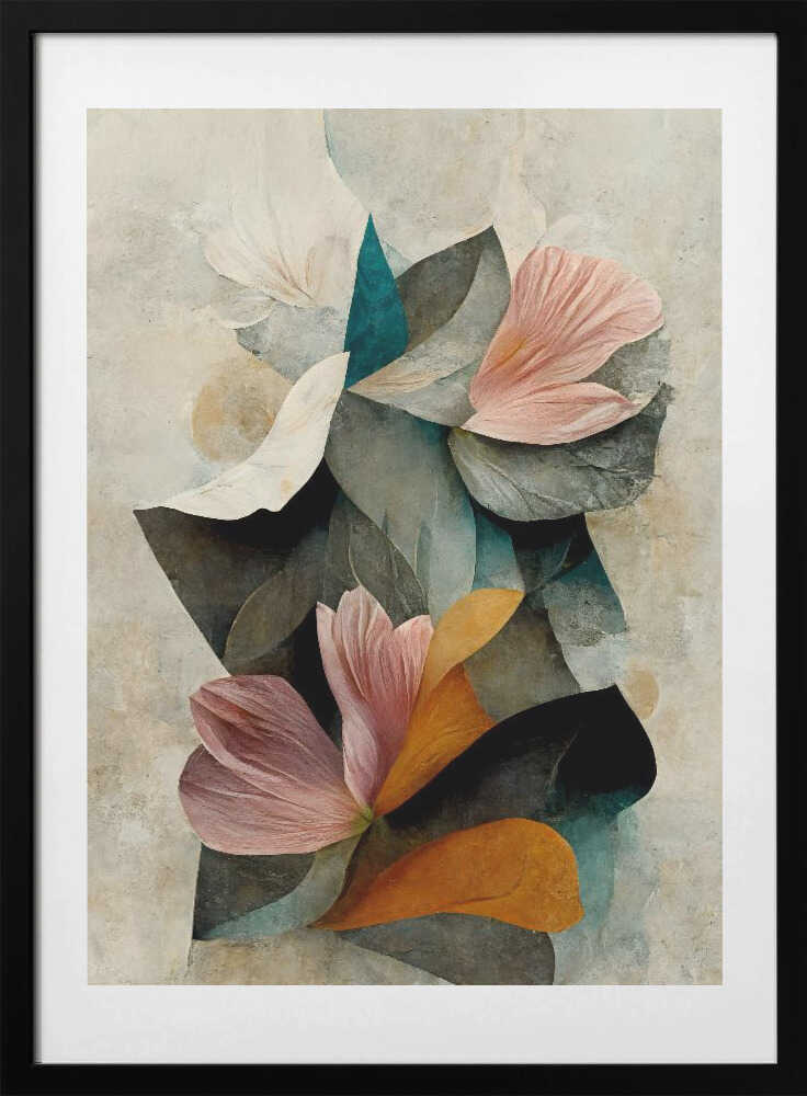 Floral Harmony, arte de Treechild con marco