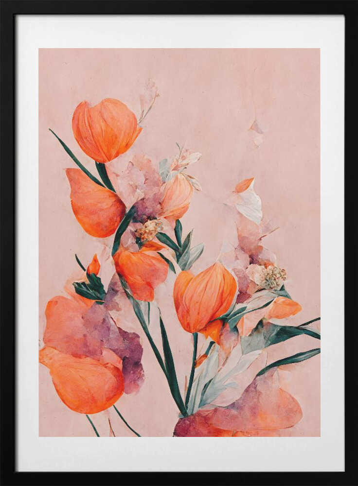 Petals and Elegance, arte de Treechild con marco