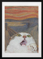 The Cat Scream, arte de Artelele con marco