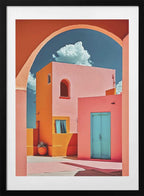 Vibrant Archway Scene, arte de Treechild con marco