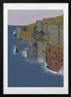 Towering Cliffs Lighthouse, arte de Charlotte Trudgett con marco