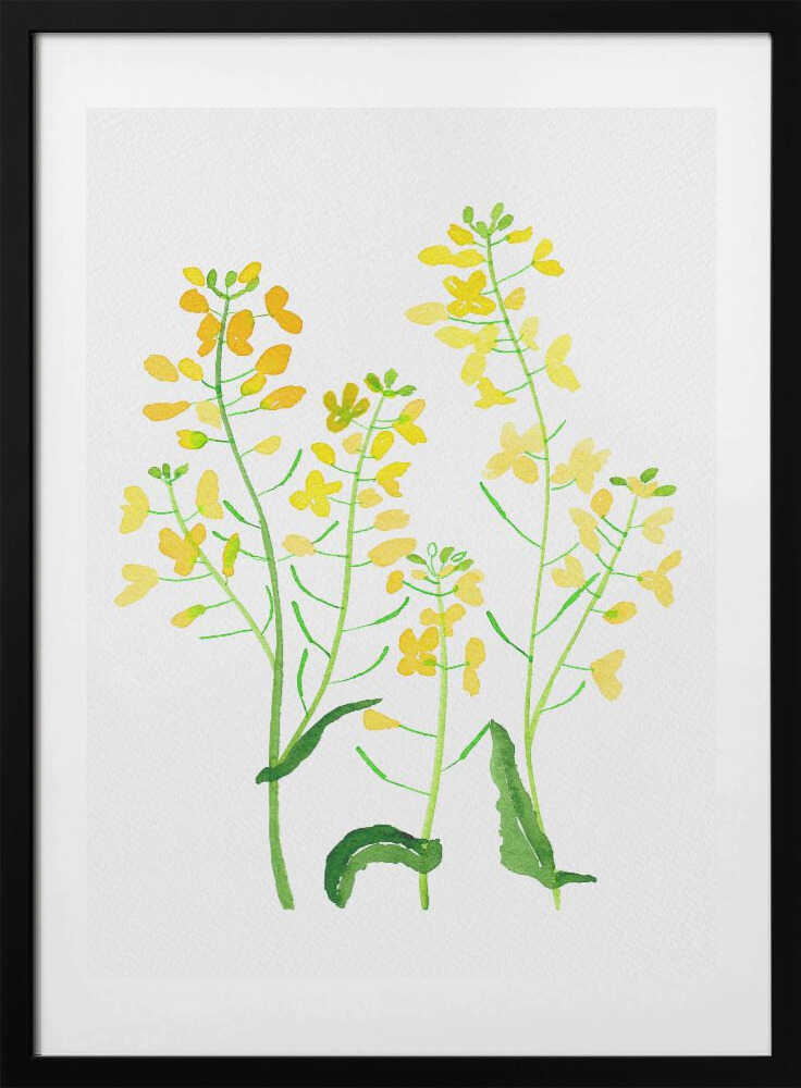 Watercolor Spring Flowers, arte de Kata Botanical con marco