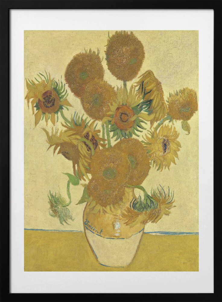 Sunflowers, arte de Vincent Van Gogh con marco