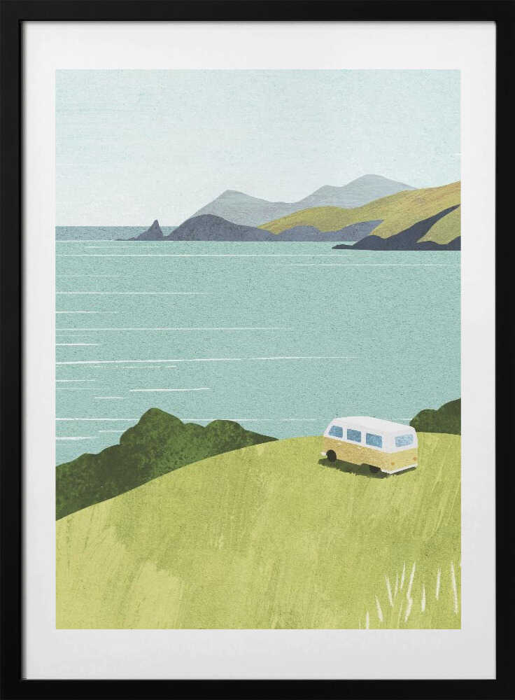 Coastal Van Journey, arte de longwayhome con marco