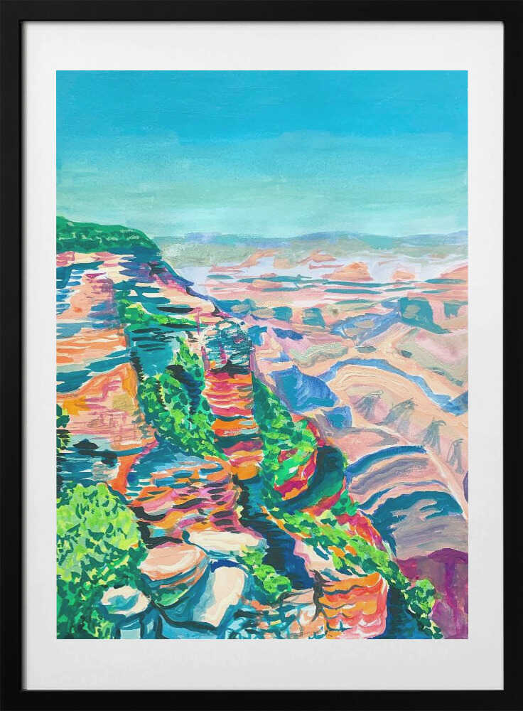 Vibrant Grand Canyon, arte de Pauline Wegman | Key and Sea Creative con marco