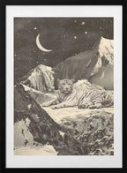Celestial White Tiger, arte de Florent Bodart con marco