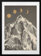 Golden Moon Mountain, arte de Florent Bodart con marco