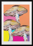 Psychedelic Fungi Pop Art, arte de Alice Straker con marco