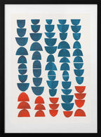 Colorful Curved Shapes, arte de Ejaaz Haniff con marco