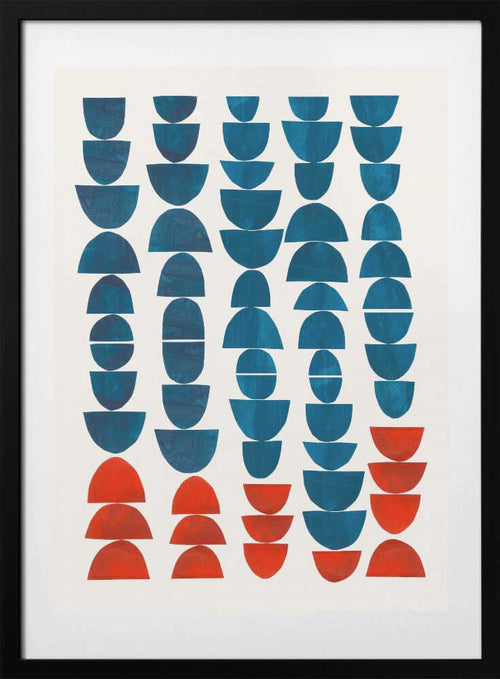 Colorful Curved Shapes, arte de Ejaaz Haniff con marco