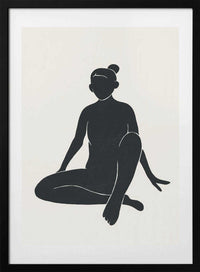 Serene Woman Silhouette, arte de jay stanley con marco