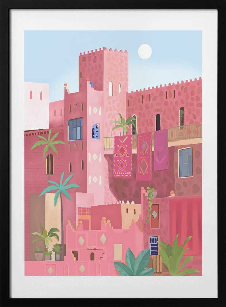 Kashbah, arte de Petra Lizde con marco