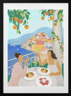 Girls in Positano, arte de Petra Lizde con marco