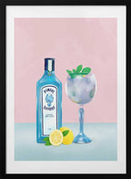 Gin Cocktail, arte de Petra Lizde con marco