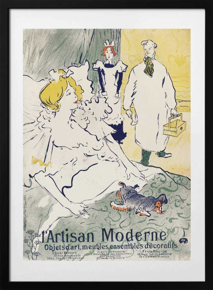 L'artisan Moderne (1896), arte de TOULOUSE LAUTREC con marco