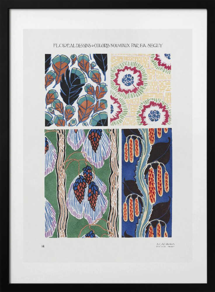 Patterns 14, arte de Emile Alain Seguy con marco