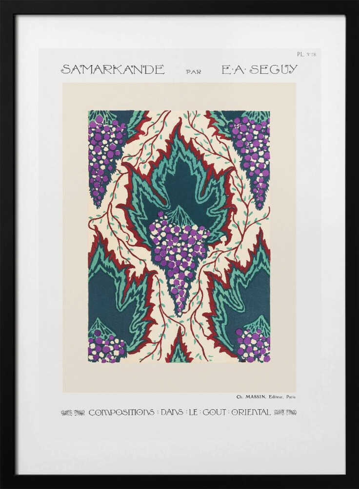 Samarkande 18, arte de Emile Alain Seguy con marco