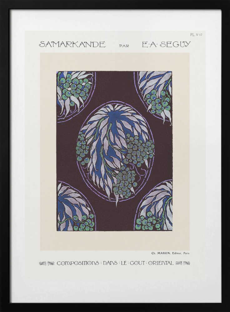 Samarkande 17, arte de Emile Alain Seguy con marco