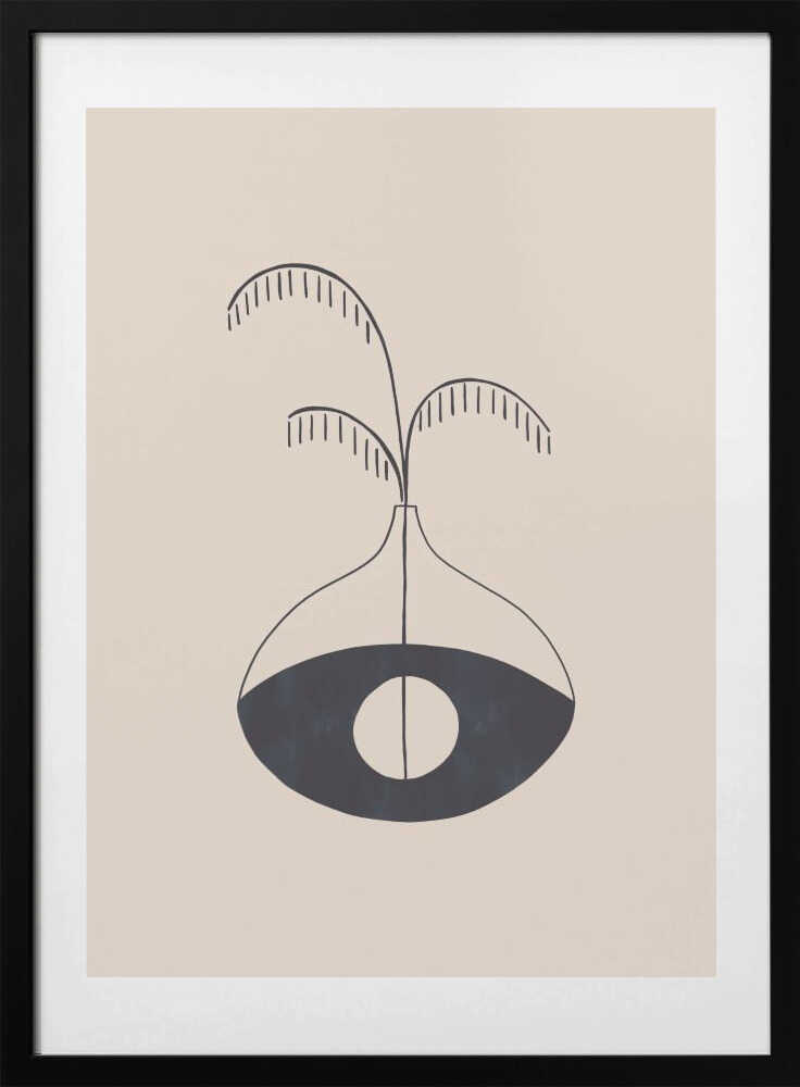 Minimalist Eye Vase, arte de Ivy Green Illustrations con marco