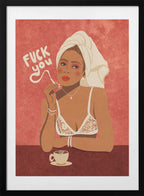 Fuck you, arte de Raissa Oltmanns con marco