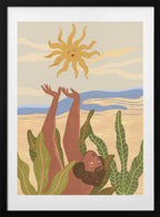 Sun Worship, arte de Arty Guava con marco