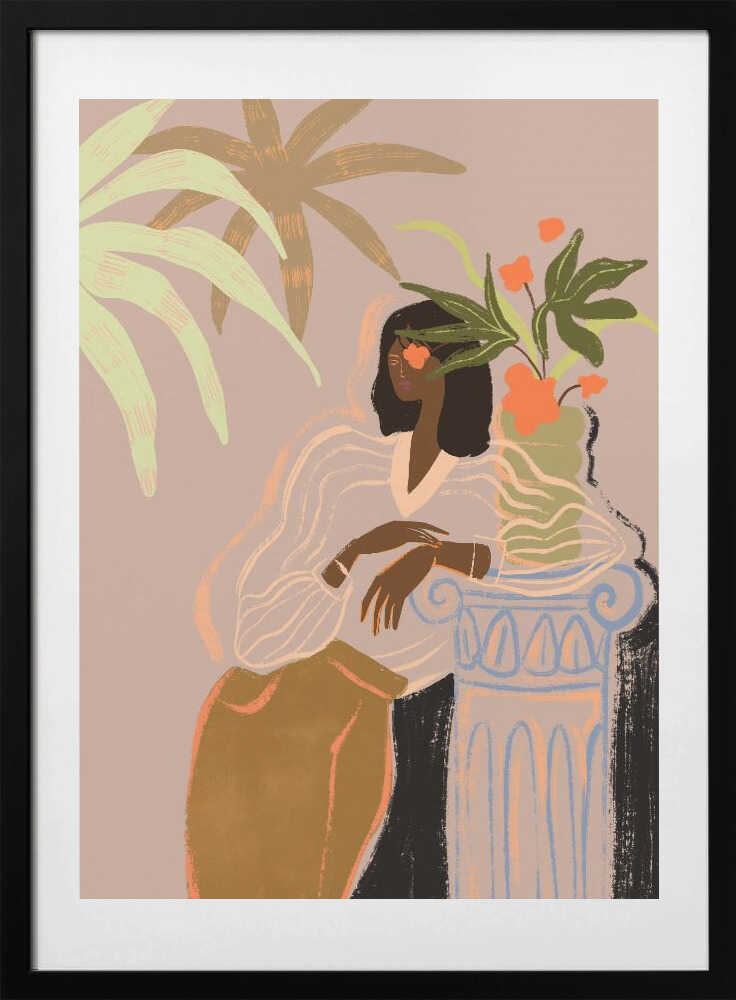 Waiting, arte de Arty Guava con marco