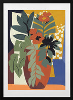 Abstract Flower Impressions, arte de Treechild con marco