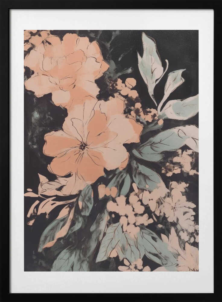 Petals in Moonlight, arte de Treechild con marco
