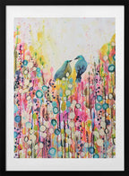 Dreamy Garden Birds, arte de Sylvie Demers con marco