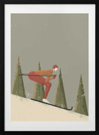 Downhill Skier, arte de The Creating Mind con marco