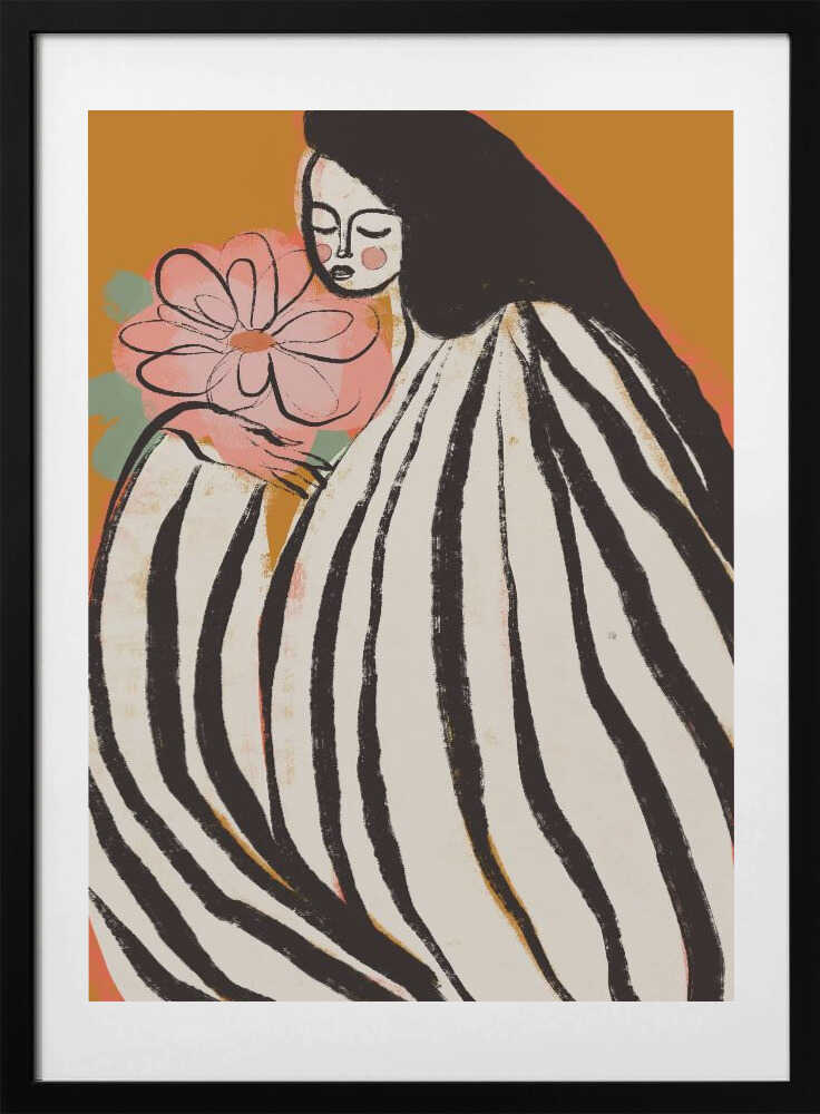 Striped Serenity, arte de Treechild con marco