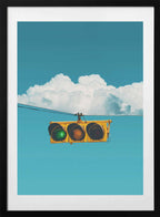 Go Signal Blue Sky, arte de Ariz Rab con marco