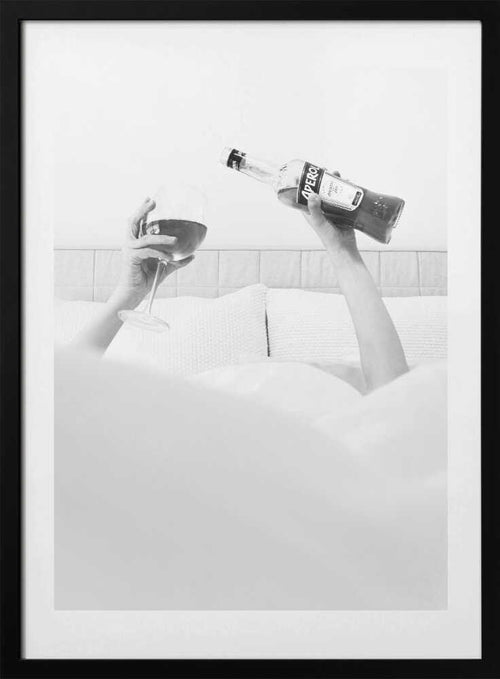 Cozy Bed Drinks, arte de Pictufy Studio III con marco
