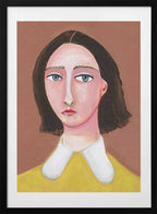 Melancholy Girl Portrait, arte de Sharyn Bursic con marco