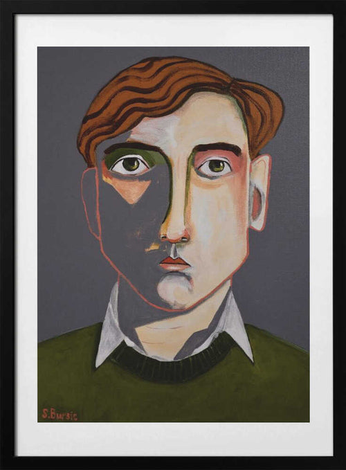 Albert Blending In, arte de Sharyn Bursic con marco