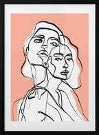 Entwined Faces, arte de Treechild con marco