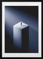 Solitary Man Reflects, arte de Hamza Majeed Khan con marco