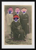 Surreal Mushroom Family, arte de Naomi Vona con marco